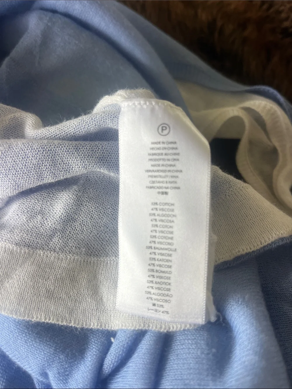 Michael Kors lightweight double layered tank top periwinkle blue & white. SM